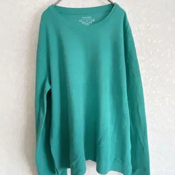 소노마 코튼 니트 XL 에메랄드 그린 터콰이즈 얇은 소재 리브