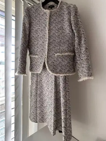 Theory 트위드 세레모니 수트 화이트 x 블랙