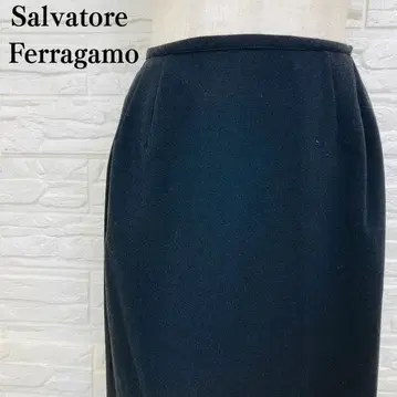 Salvatore Ferragamo 타이트 스커트 블랙 울 이탈리아제