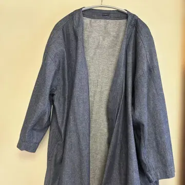 ichi 다크 블루 데님 겉옷