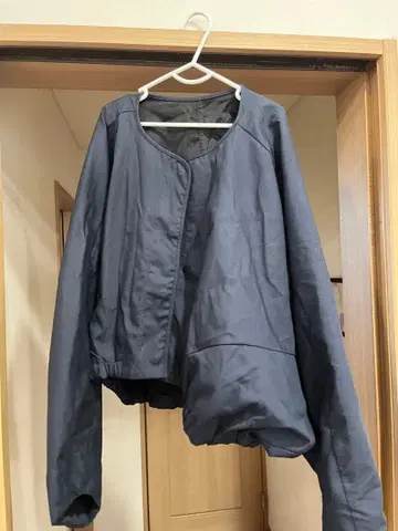 스타일믹서 네이비 폴리에스테르 자켓 프리 사이즈