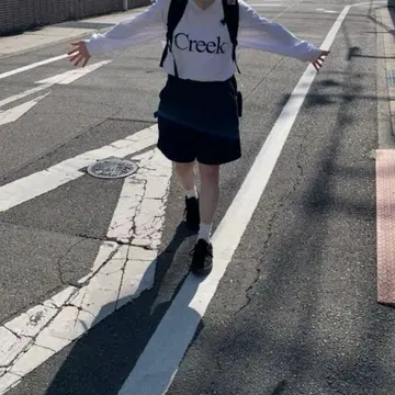 Creek Angler's Device 로고 긴팔 티셔츠 L