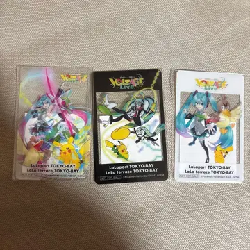 포켓몬 하츠네 미쿠 라라포트 TOKYO-BAY 한정판 클리어 카드 3종류