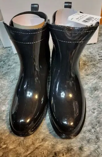 블랙 숏 레인부츠 L 사이즈 택 포함 새상품 미사용