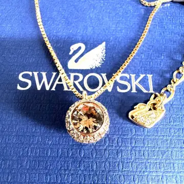 새상품급 SWAROVSKI 스와로브스키 골드 크리스탈 목걸이