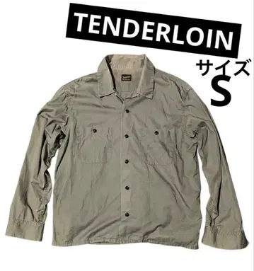 텐더 로인 초기 자수 로고 워크 셔츠 긴팔 S