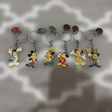 미키마우스 키링 6개 세트