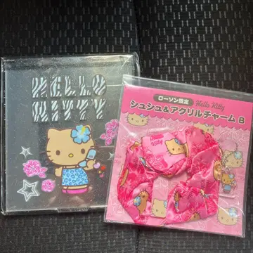 일광화상 키티 접이식 거울 & 스크런치 세트