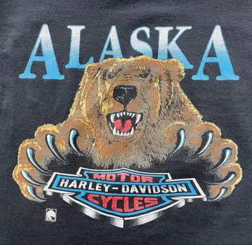 Harley-Davidson Alaska Bear 90s 티셔츠