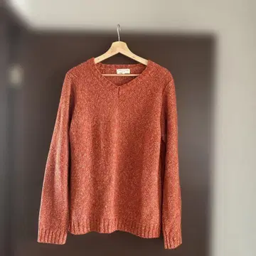 B'MING LIFE STORE 오렌지 V넥 니트