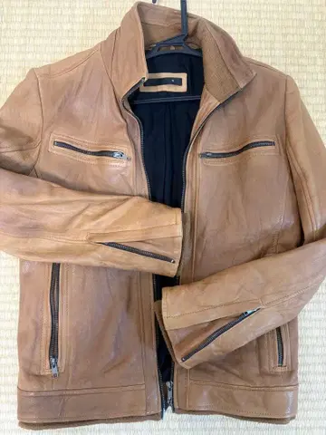 양가죽 브라운 라이더 자켓