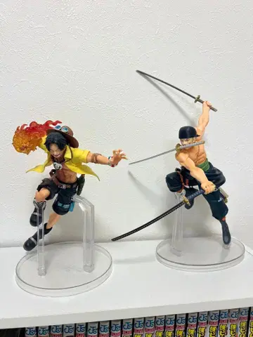 원피스 제일복권 패노약동 D상 에이스 스탬피드 C상 조로 2체 세트