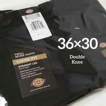 36 x 30 [ 새상품 미사용 ] 디키즈 더블니 85283 BLACK