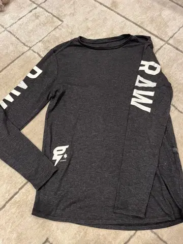 지스타로우 긴팔 티셔츠 다크 그레이 화이트 2장 세트!