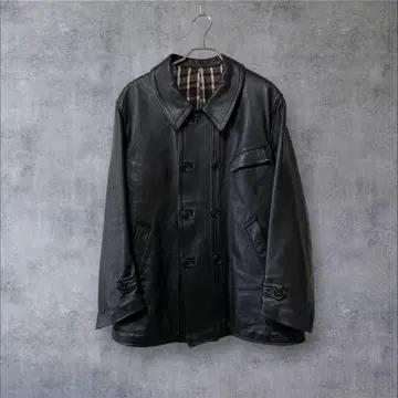 50~60s 코르비제 자켓 부드러운 가죽 어깨 드롭 좋음