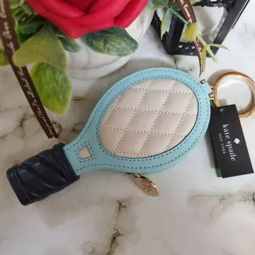 세일 (미사용) 케이트 스페이드 테니스 코인 케이스 키링