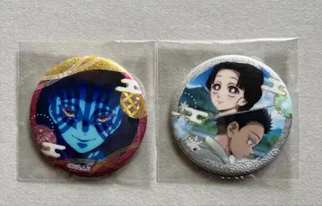 귀멸의 칼날 트레이딩 글리터 캔뱃지 아카자 하쿠지 코유키