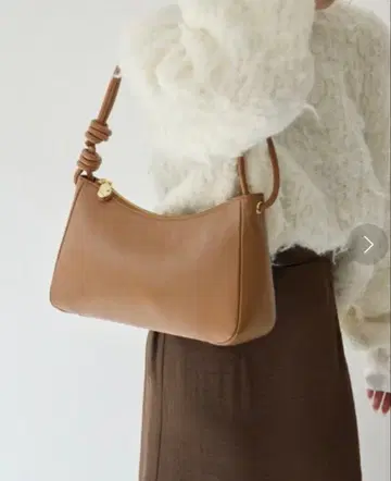 젬일 더블 낫 와이드 숄더백(PT-240) 카멜