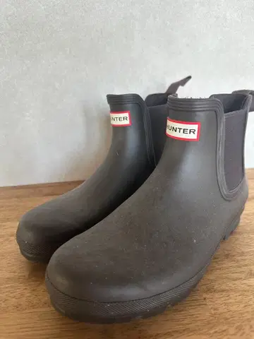 헌터 숏 레인부츠 브라운