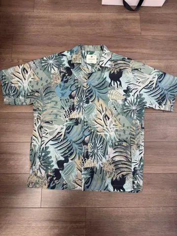 snow peak 새상품급 프린트 셔츠 M 사이즈 속건성 반팔 아웃도어