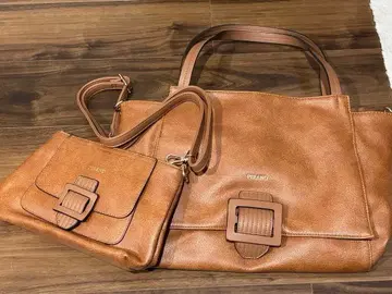 필라노 카멜 토트백 핸드백 세트