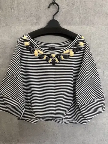 GRACE CONTINENTAL Diagram 보더 무늬 티셔츠 여성