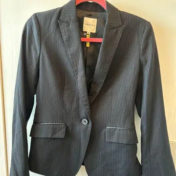 INDIVI 스트라이프 비즈니스 자켓 38 짙은 블랙