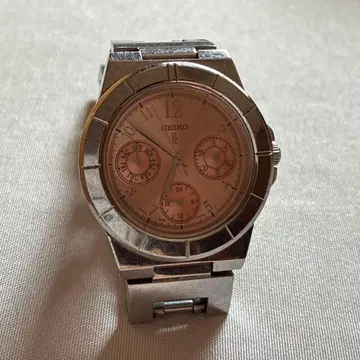 SEIKO 루키아 여성용 손목시계 3점 달력 핑크