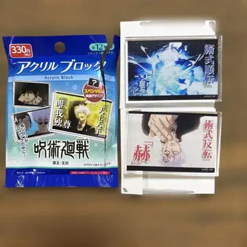 주술회전 회옥옥절 아크릴 블록 고죠 사토루 술식순전 창 술식반전 혁