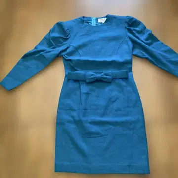 Hanae Mori 파랑 리본 벨트 원피스