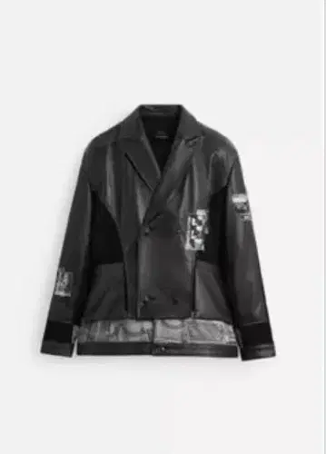 자라 zara ANDERSSON BELL 블랙 가죽 자켓 니트