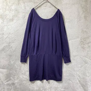 RAY BEAMS/원피스 튜닉/0/풀오버 턱 퍼플