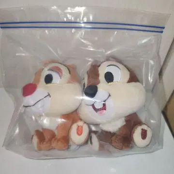 칩과 데일 봉제 인형 세트 지퍼락 보관