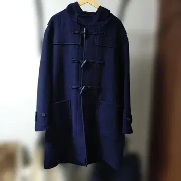 네이비 더플 코트 울 혼방