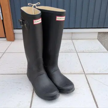HUNTER 블랙 롱 레인부츠 박스 없음
