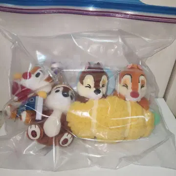 칩과 데일 봉제 인형 세트 지퍼락 보관