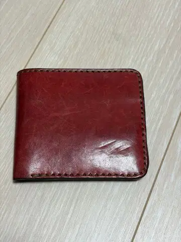 HERZ 가죽 빨간색 접이식 지갑