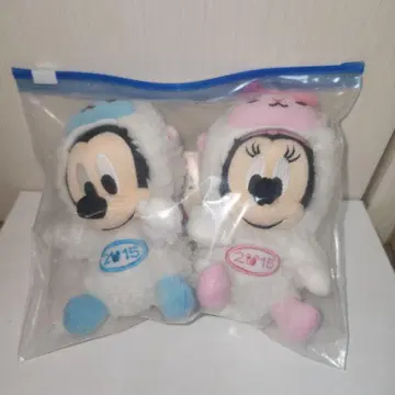 미키 미니 봉제 인형 2015년 한정판 지퍼락 보관