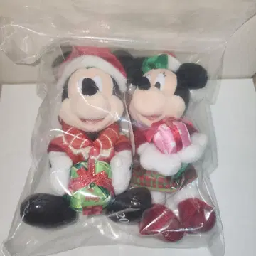 미키 미니 크리스마스 봉제 인형 세트 지퍼락 보관