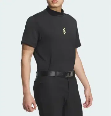 아디다스 골프 코드카오스 모크넥 반팔 셔츠 XL 블랙 반팔