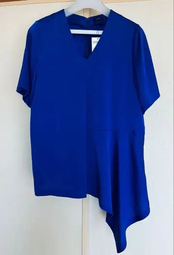 미사용 새상품 36,300엔 JOSEPH 워셔블 실크 상의 36 블루