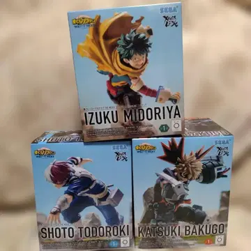 나의 히어로 아카데미아 데쿠 & 바쿠고 & 쇼토 피규어 3개 세트