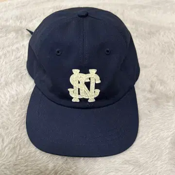 네이비 로고 자수 야구 모자