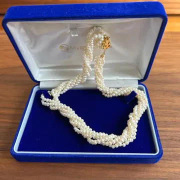 화이트 진주 미에 마키 목걸이