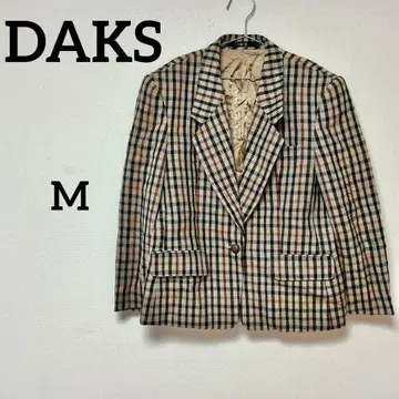 DAKS 닥스 체크 무늬 테일러드 자켓 울 100% 일본제