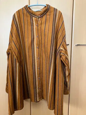 tumugu 스트라이프 패턴 긴팔 셔츠 사이즈 F