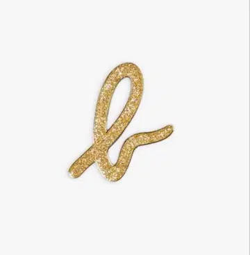 agnes b. 'b.' 로고 글리터 핀 배지