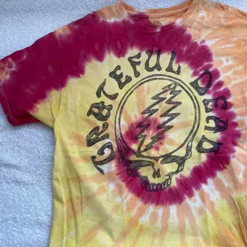 그레이트풀 데드 타이다이 구제 의류 티셔츠 밴드 티