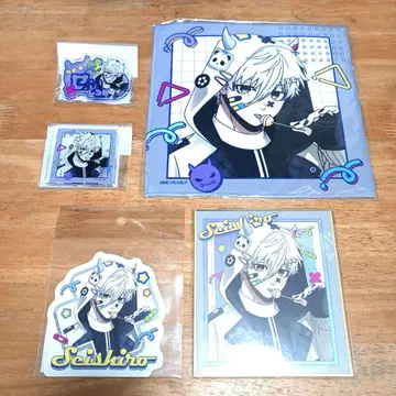 나기 세이시로 데코 후드티 아크릴 블록 배지 색지 5점 블루 록