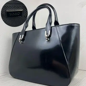 새상품급 WAKO 와코 핸드백 블랙 가죽 포멀